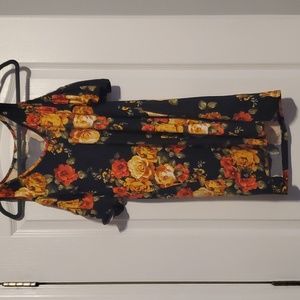 Floral Dress with exposed Shoulders
